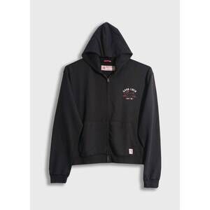 NEW IRON & RESIN men's good luck zip hoodie in black